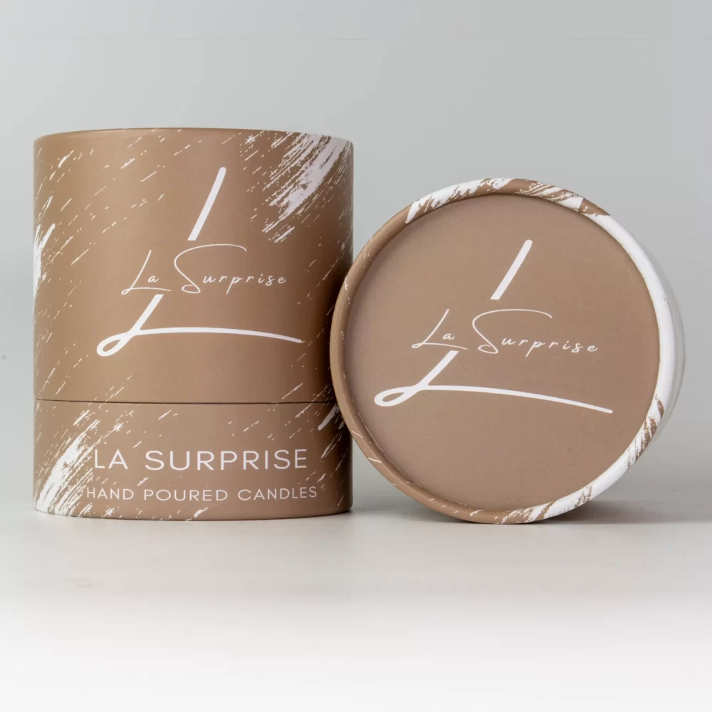 Modern photo scented candle