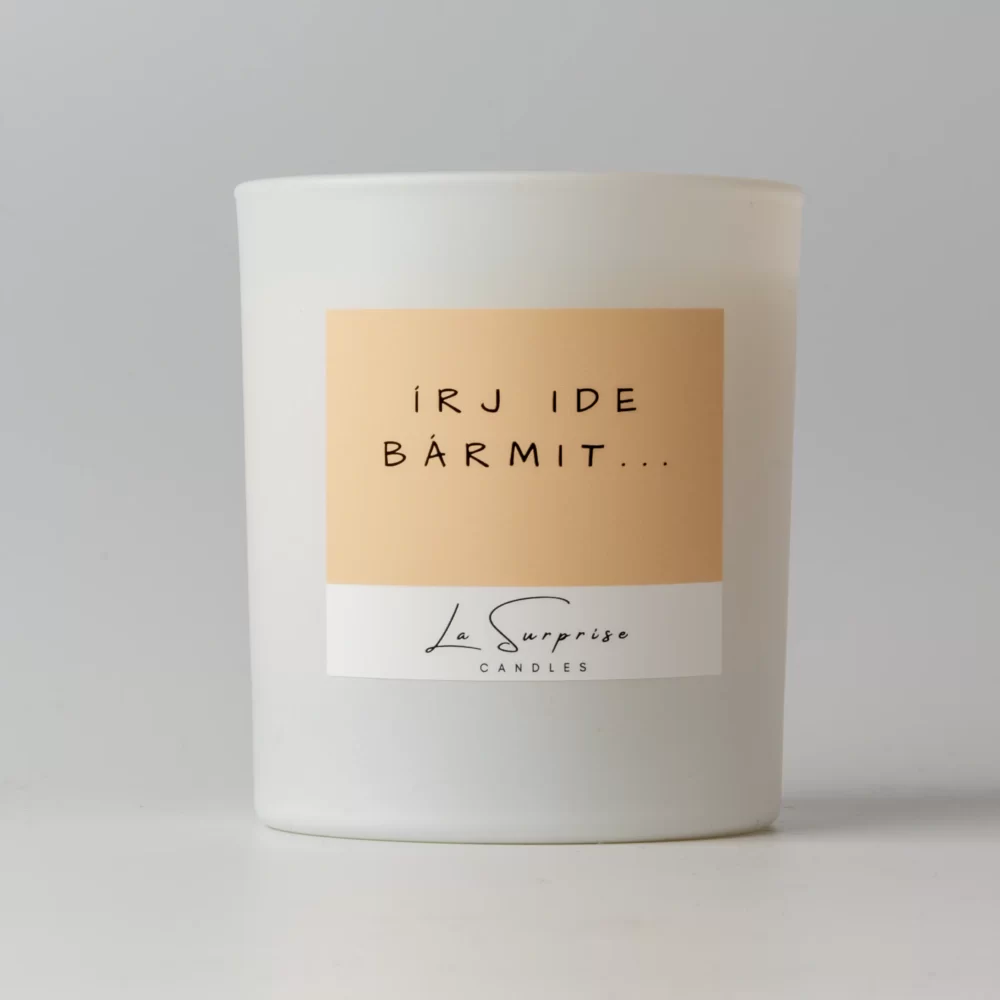 Custom message scented candle