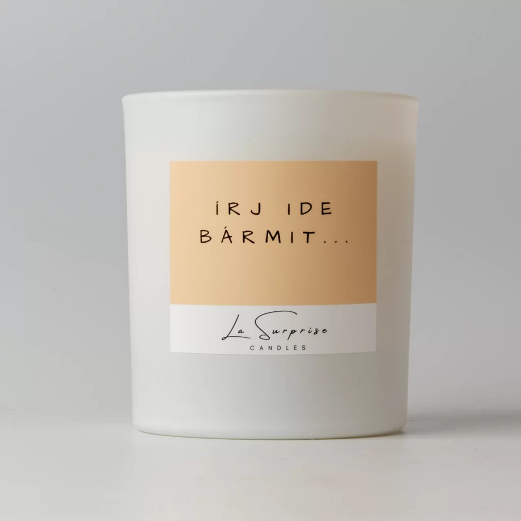 Custom message scented candle