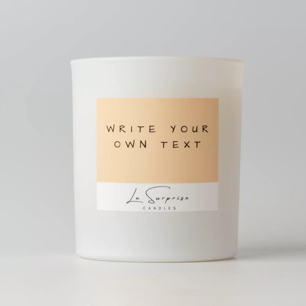 Custom message scented candle