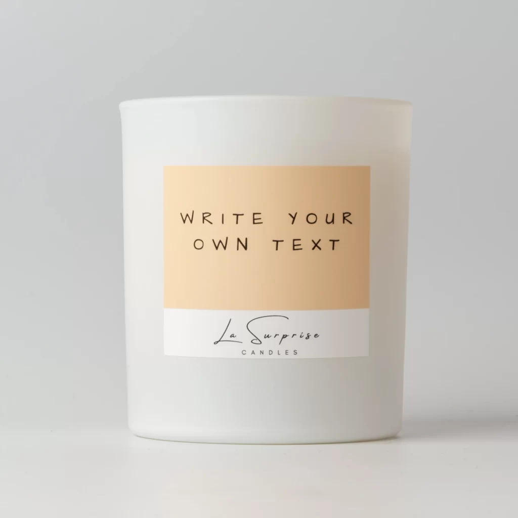 Custom message scented candle