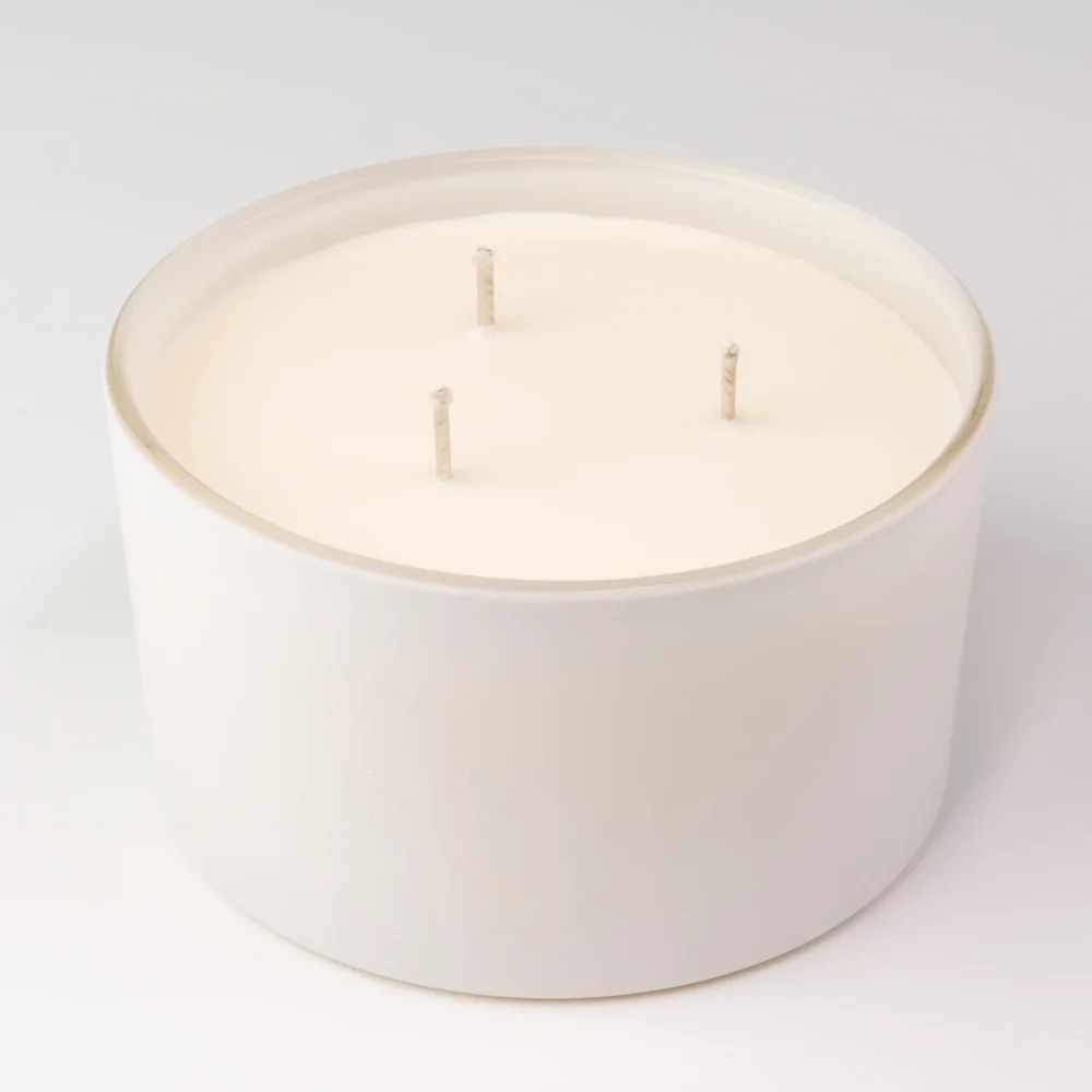 Kerzenglas - matt weiß 500ml