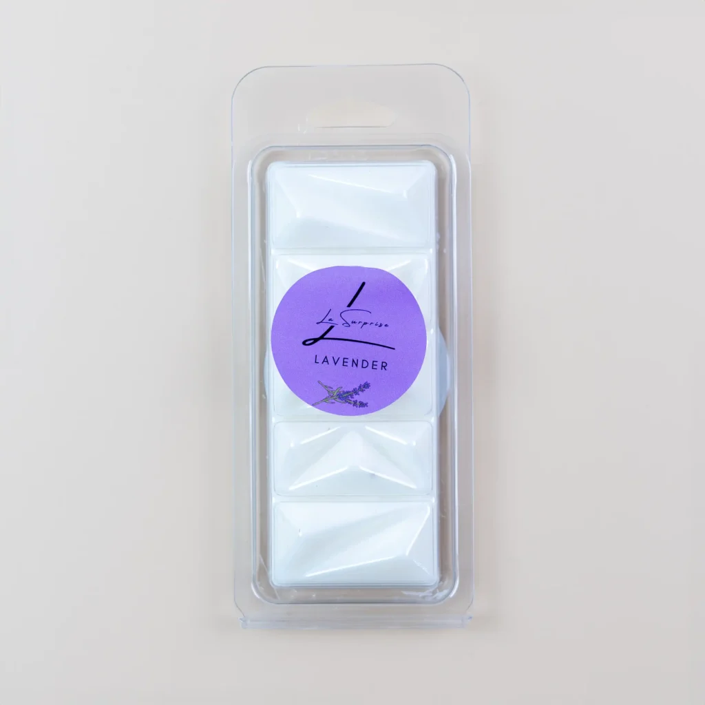 Lavender-scented wax in an aroma lamp