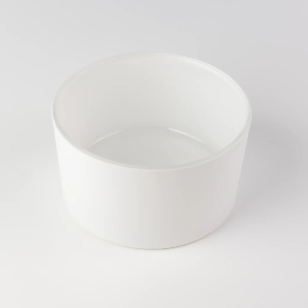 Kerzenglas - matt weiß 500ml