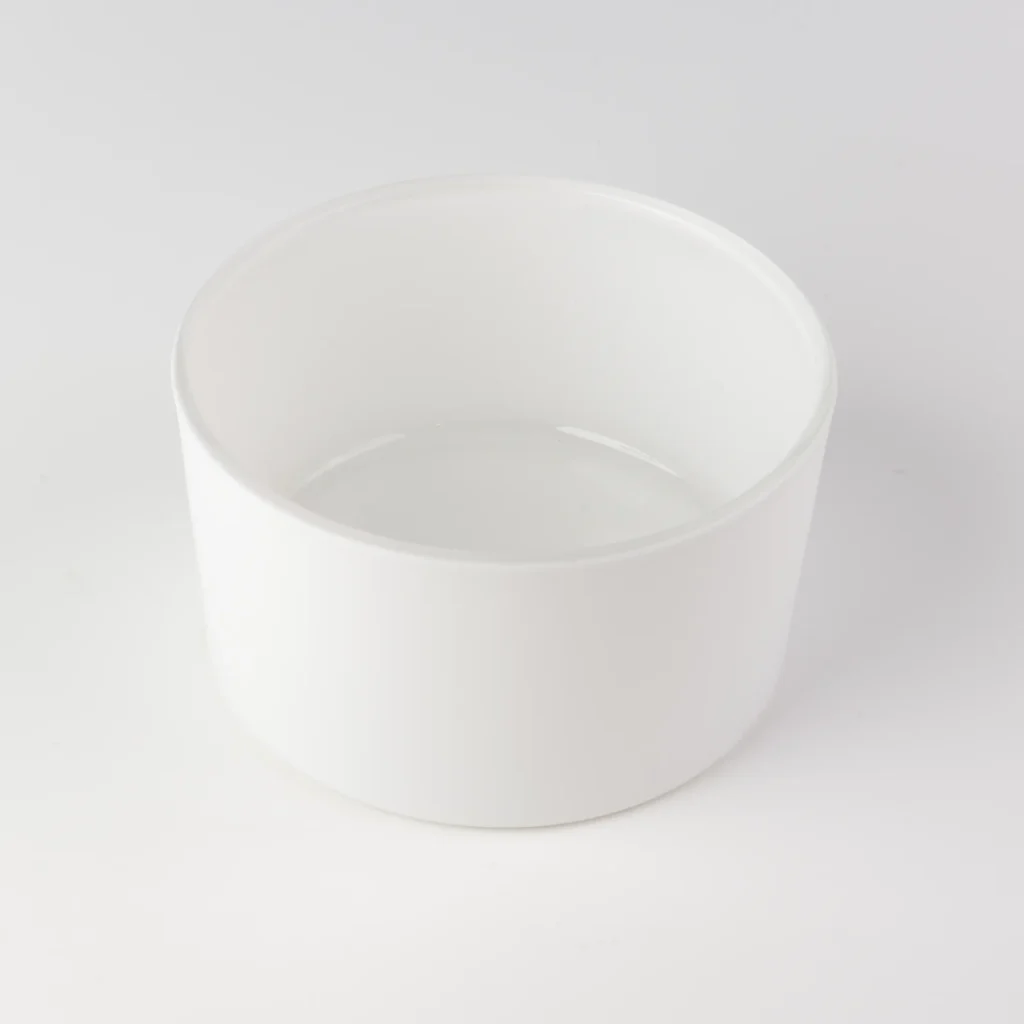Candle glass - matt white 500ml