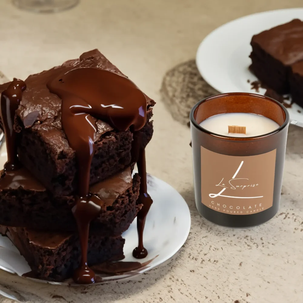 Chocolate scented candle