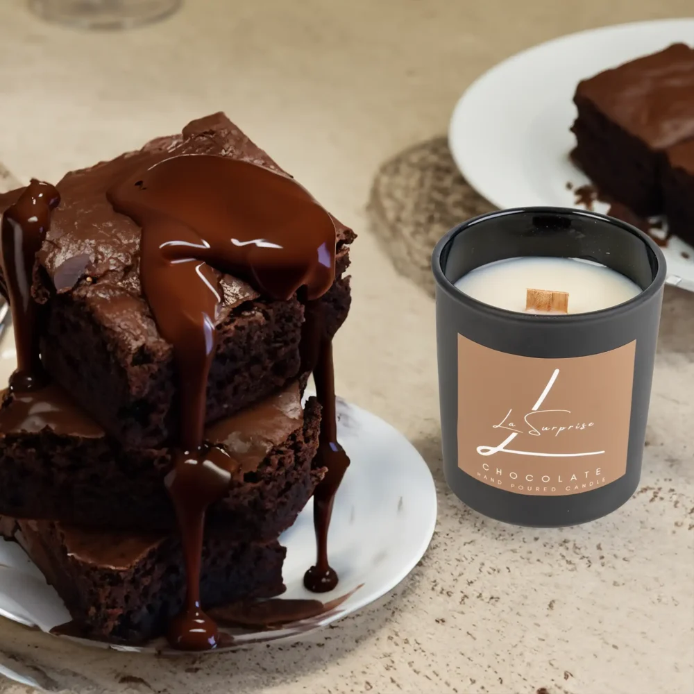 Chocolate scented candle