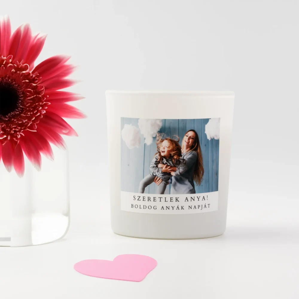 Mother's Day photo scented candle
