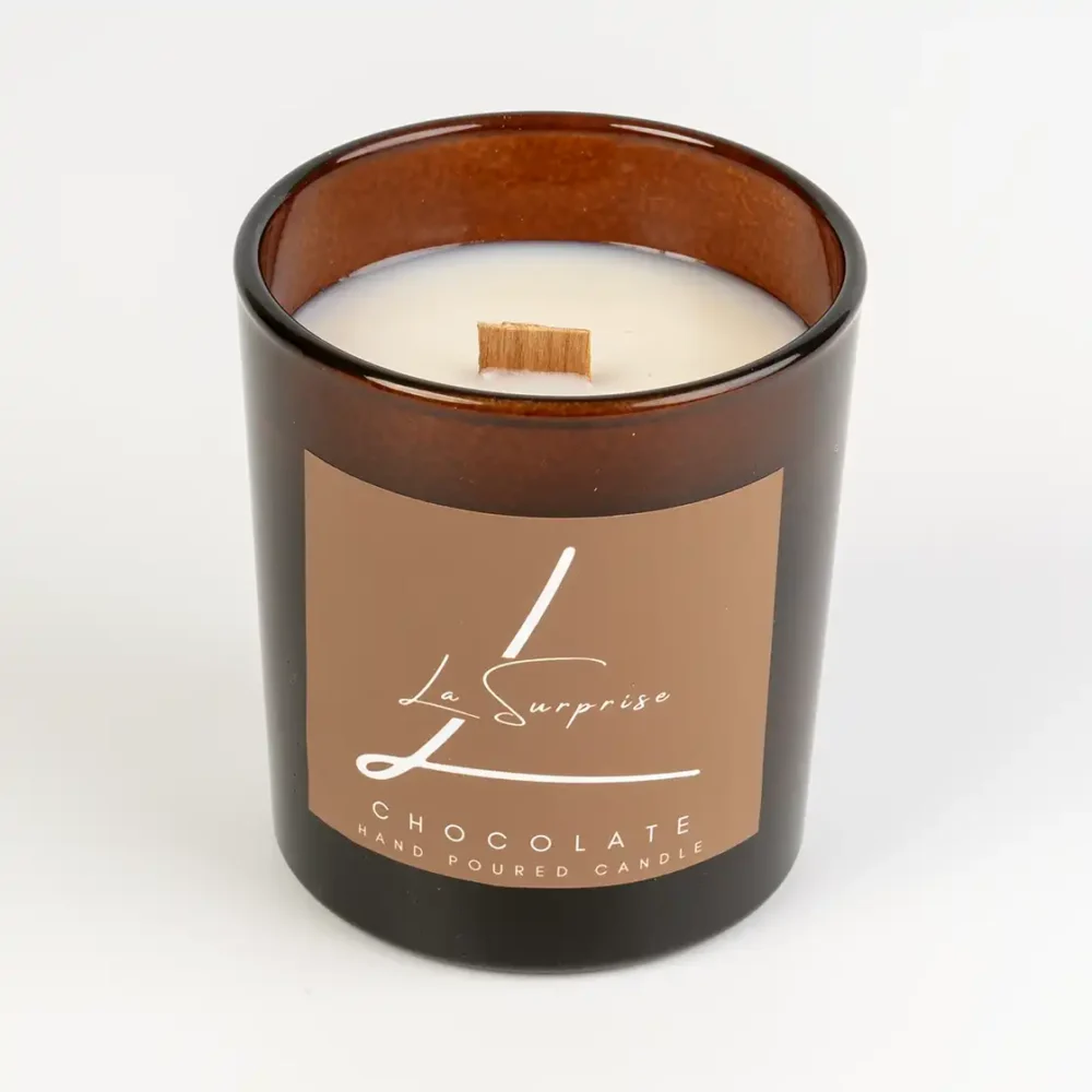 Chocolate scented candle