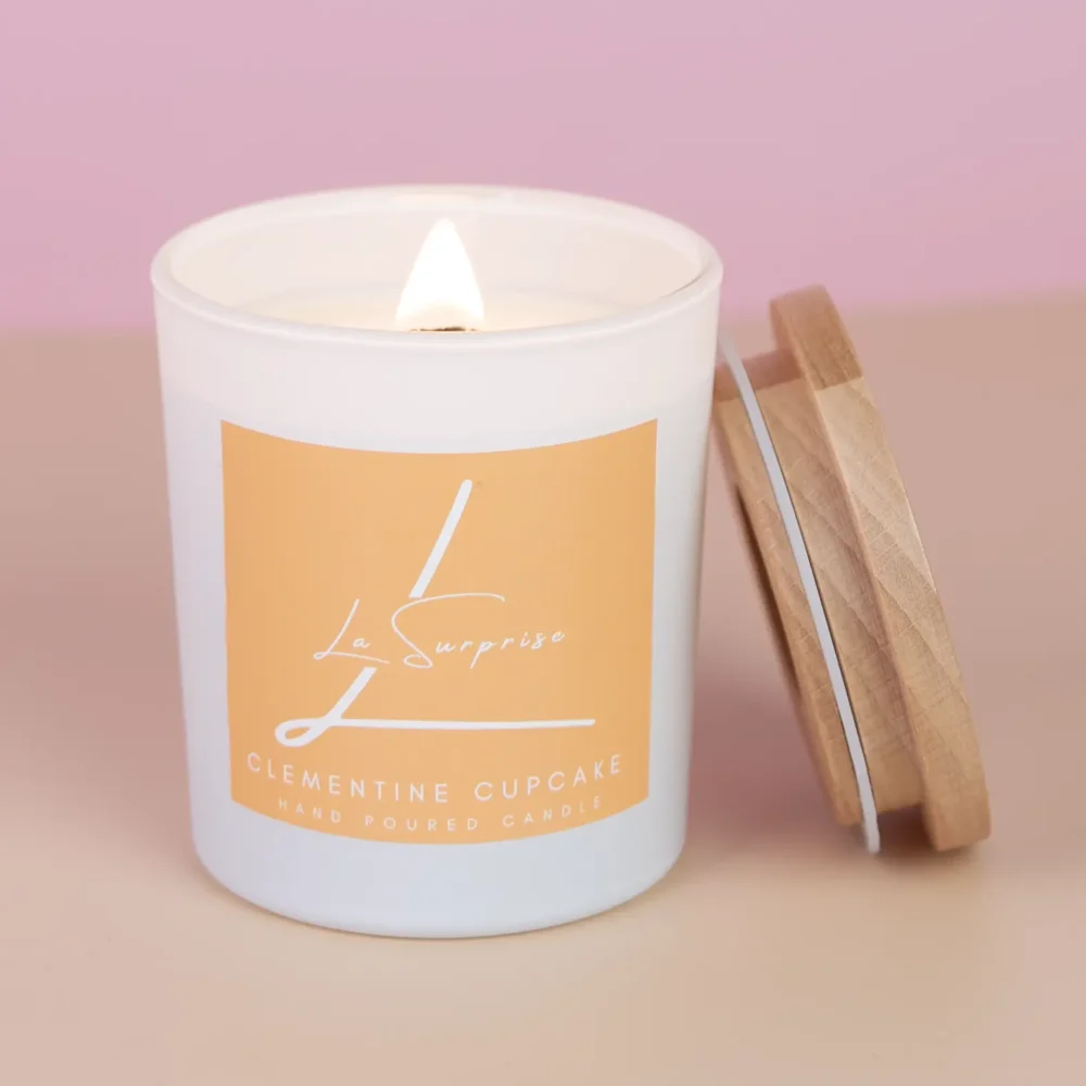 Clementine Cupcake scented candle