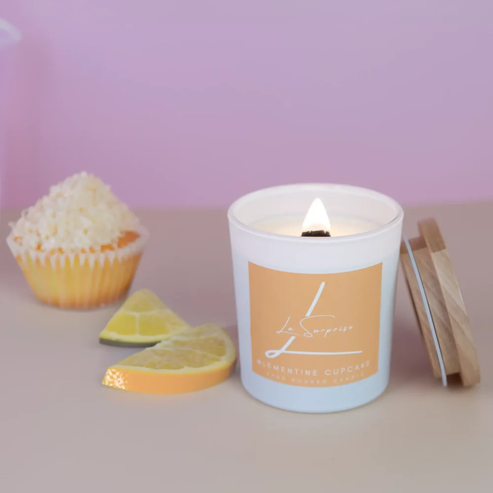 Clementine Cupcake scented candle