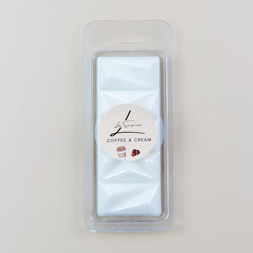 Coffee-scented wax in an aroma lamp