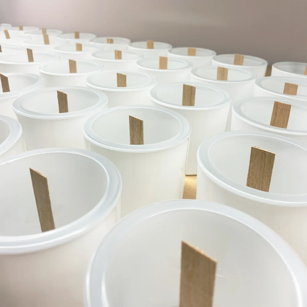 Candle Glass - Elegant Glossy White 220ml