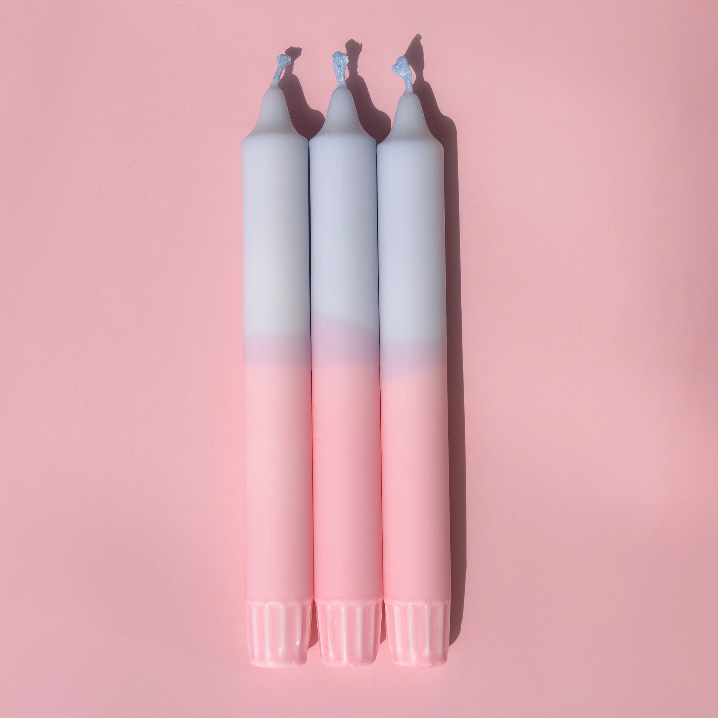 Pink & Blue Pillar Candle