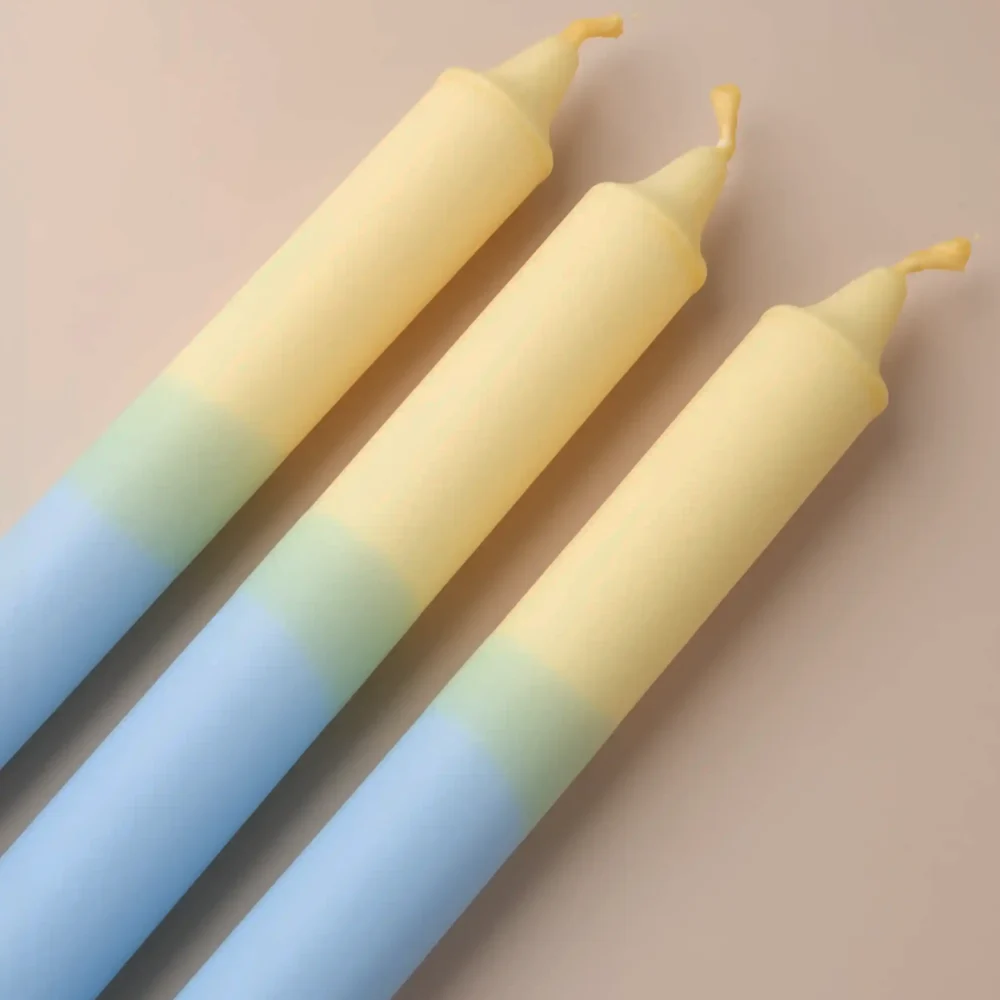 Sárga & Kék Oszlop Gyertya